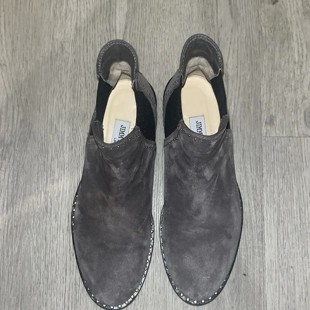 Authentic JIMMY CHOO MERRIL FLAT' SLIP-ON ANKLE BOOTS